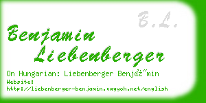 benjamin liebenberger business card